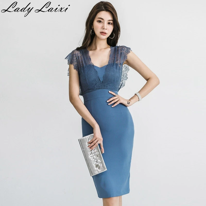 2019 Summer Perspective Lace Patchwork sleeveless V-Neck Pencil Dress Office Lady Elegant Sheath pencil Dresses work Vestidos
2019 Summer Perspective Lace Patchwork sleeveless V-Neck Pencil Dress Office Lady Elegant Sheath pencil Dresses work Vestidos