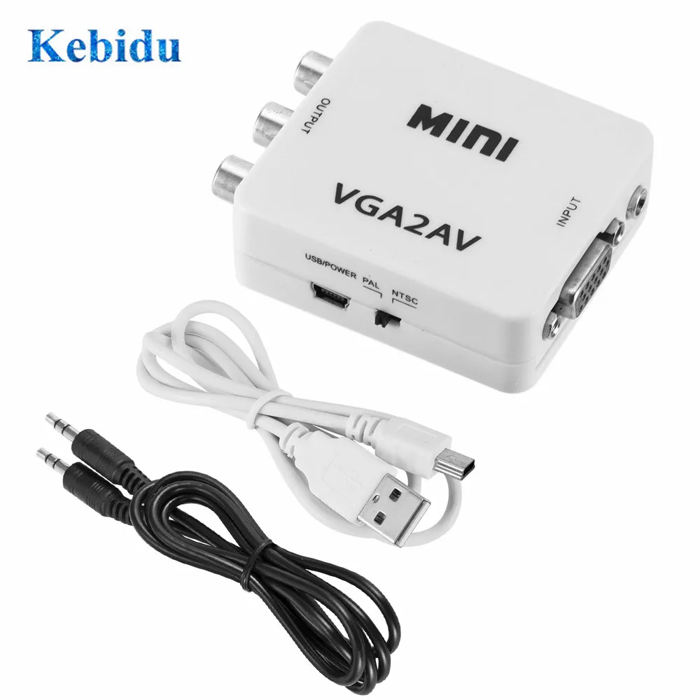 KEBIDU HD Mini VGA to AV RCA Audio Converter VGA2AV/CVBS Adapter with 3.5mm for PC to TV HD Computer to TV VGA to AV Converter
KEBIDU HD Mini VGA to AV RCA Audio Converter VGA2AV/CVBS Adapter with 3.5mm for PC to TV HD Computer to TV VGA to AV Converter