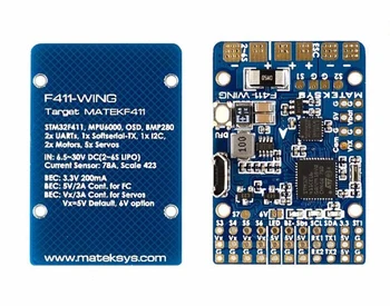Matek Systems F411-WING STM32F411 Flight Controller Control With INAVOSD MPU6000 BMP280 Support Fly Wing Fixed Wing RC Airplane
Matek Systems F411-WING STM32F411 Flight Controller Control With INAVOSD MPU6000 BMP280 Support Fly Wing Fixed Wing RC Airplane
