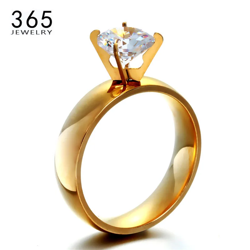 Luxury Gold Ring For Women Big CZ Stone Ring Stainless Steel Engagement Wedding Ring For Lovers Gift
Luxury Gold Ring For Women Big CZ Stone Ring Stainless Steel Engagement Wedding Ring For Lovers Gift
