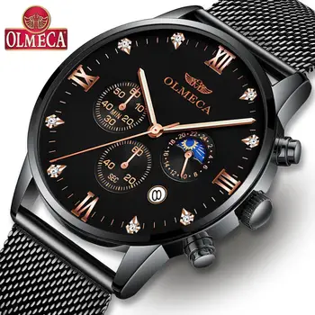 OLMECA Men WatchTop Brand Luxury Fashion Wristwatch Quartz Watch Relogio Masculino Chronograph 30M Waterproof Male Clock
OLMECA Men WatchTop Brand Luxury Fashion Wristwatch Quartz Watch Relogio Masculino Chronograph 30M Waterproof Male Clock