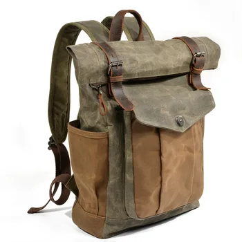 High Quality Canvas + Real Cow Leather Vintage Men Backpack Waterproof Travel School Bag Large Laptop Daypack Bookbag for Gift
High Quality Canvas + Real Cow Leather Vintage Men Backpack Waterproof Travel School Bag Large Laptop Daypack Bookbag for Gift