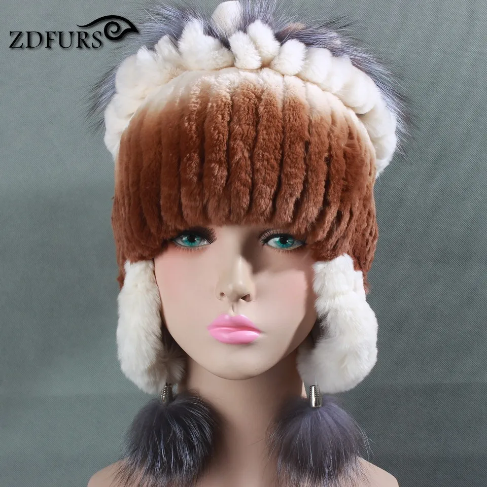 Glaforny New Genuine Rex Rabbit Fur Hats Bomber Fur Hats with Fur Flowers Women Winter Fur Caps Ear Protect Keep Warm
Glaforny New Genuine Rex Rabbit Fur Hats Bomber Fur Hats with Fur Flowers Women Winter Fur Caps Ear Protect Keep Warm