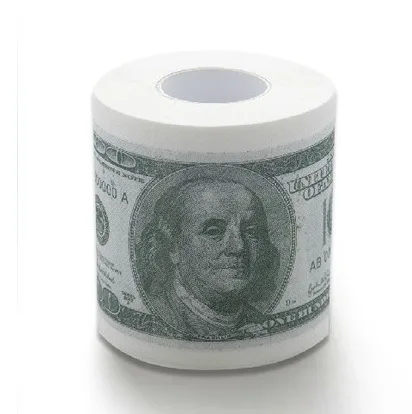 1 Roll Creative Funny 100 Bill Printed Toilet Paper Bathroom Supplies Dollar Patterns Napkins Tissue Money Roll Gag Gift
1 Roll Creative Funny 100 Bill Printed Toilet Paper Bathroom Supplies Dollar Patterns Napkins Tissue Money Roll Gag Gift