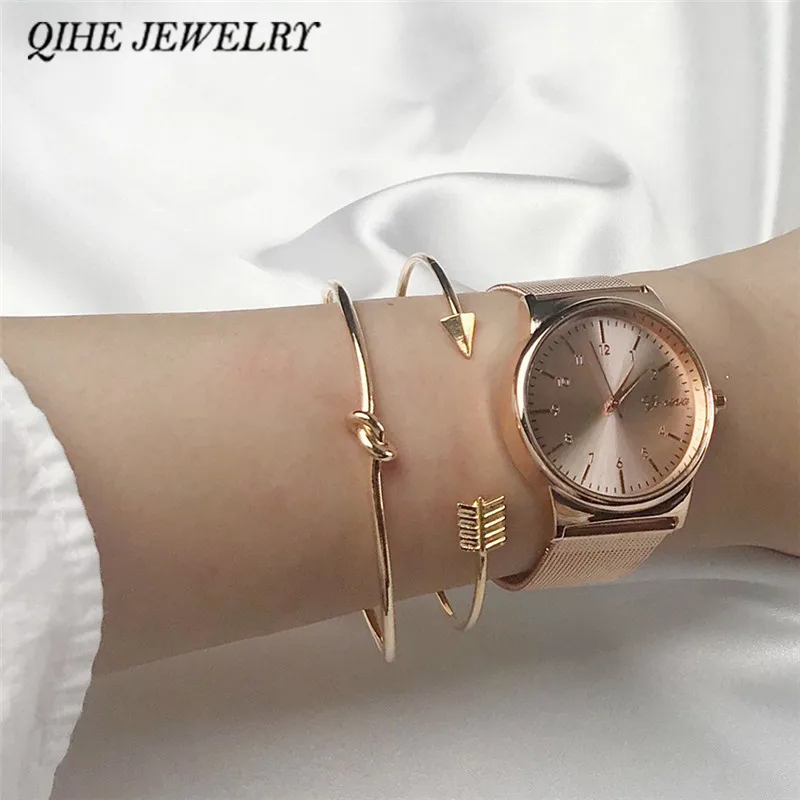 QIHE JEWELRY 2pcs/set Delicate Arrow Knot Open cuff bangle Stacking bracelet set Initial bracelet Women minimal jewelry
QIHE JEWELRY 2pcs/set Delicate Arrow Knot Open cuff bangle Stacking bracelet set Initial bracelet Women minimal jewelry