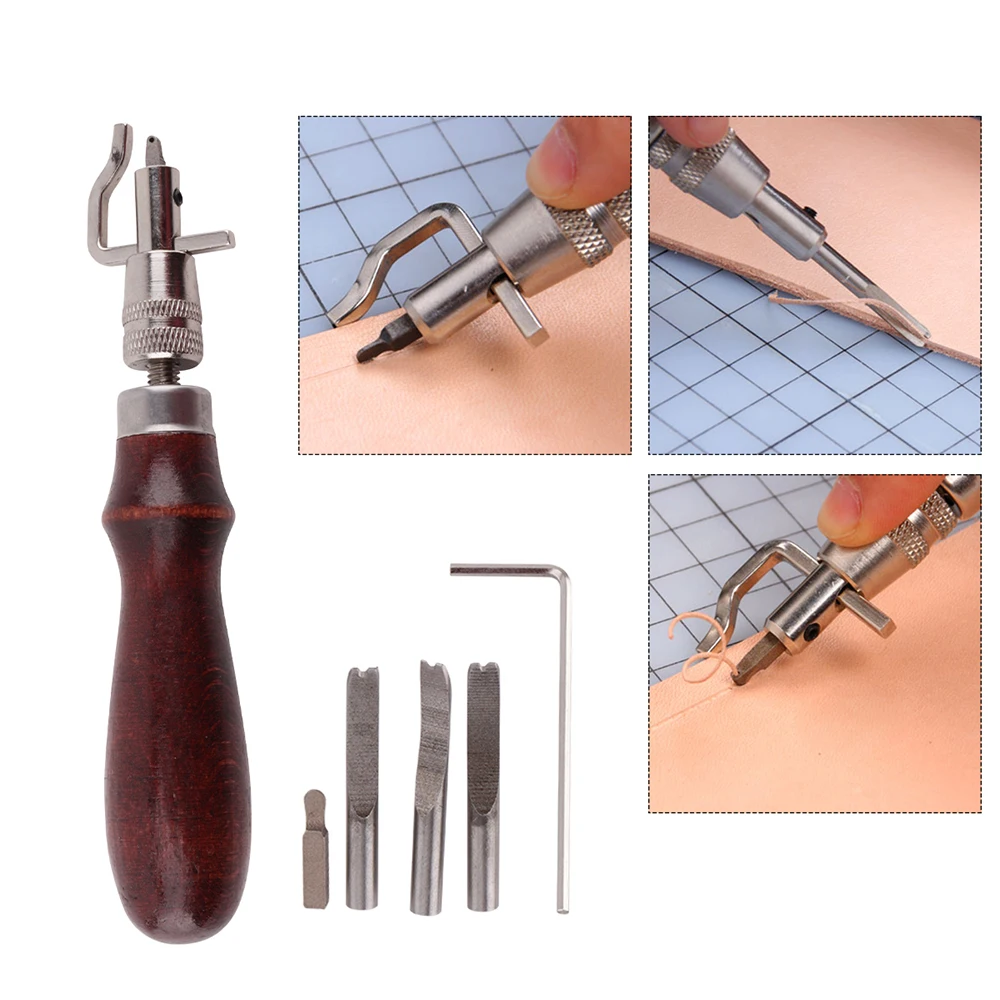 Multi-purpose 5 in 1 Leather Craft Tool Wood+Steel Practical Adjustable Stitching Groover Edge Beveler Creaser Leather Hand Tool
Multi-purpose 5 in 1 Leather Craft Tool Wood+Steel Practical Adjustable Stitching Groover Edge Beveler Creaser Leather Hand Tool