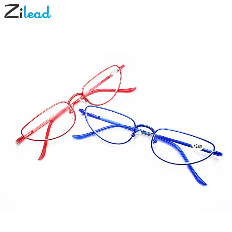 

Zilead Cat Eye Men Women Metal Small Frame Presbyopic Eyeglasses Anti Fatigue For Parents Unbreakable Classical Reading Glasses