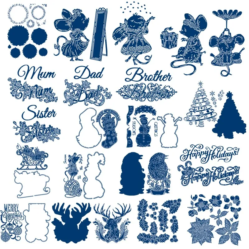 Spiral Christmas Tree Words Snowman Mouse Festive Stag Metal Cutting Dies for DIY Scrapbooking Craft Paper Cards 2019 New Diecut
Spiral Christmas Tree Words Snowman Mouse Festive Stag Metal Cutting Dies for DIY Scrapbooking Craft Paper Cards 2019 New Diecut