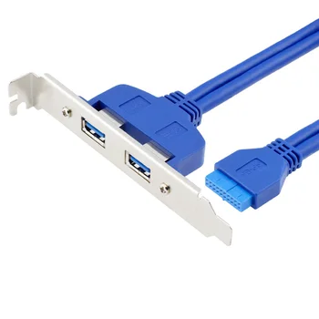 50cm Dual Port USB 3.0 to Motherboard Mainboard 20pin Header Adapter Cable w/ Rear PCI Bracket Panel,20-pins to 2 X USB A Female
50cm Dual Port USB 3.0 to Motherboard Mainboard 20pin Header Adapter Cable w/ Rear PCI Bracket Panel,20-pins to 2 X USB A Female
