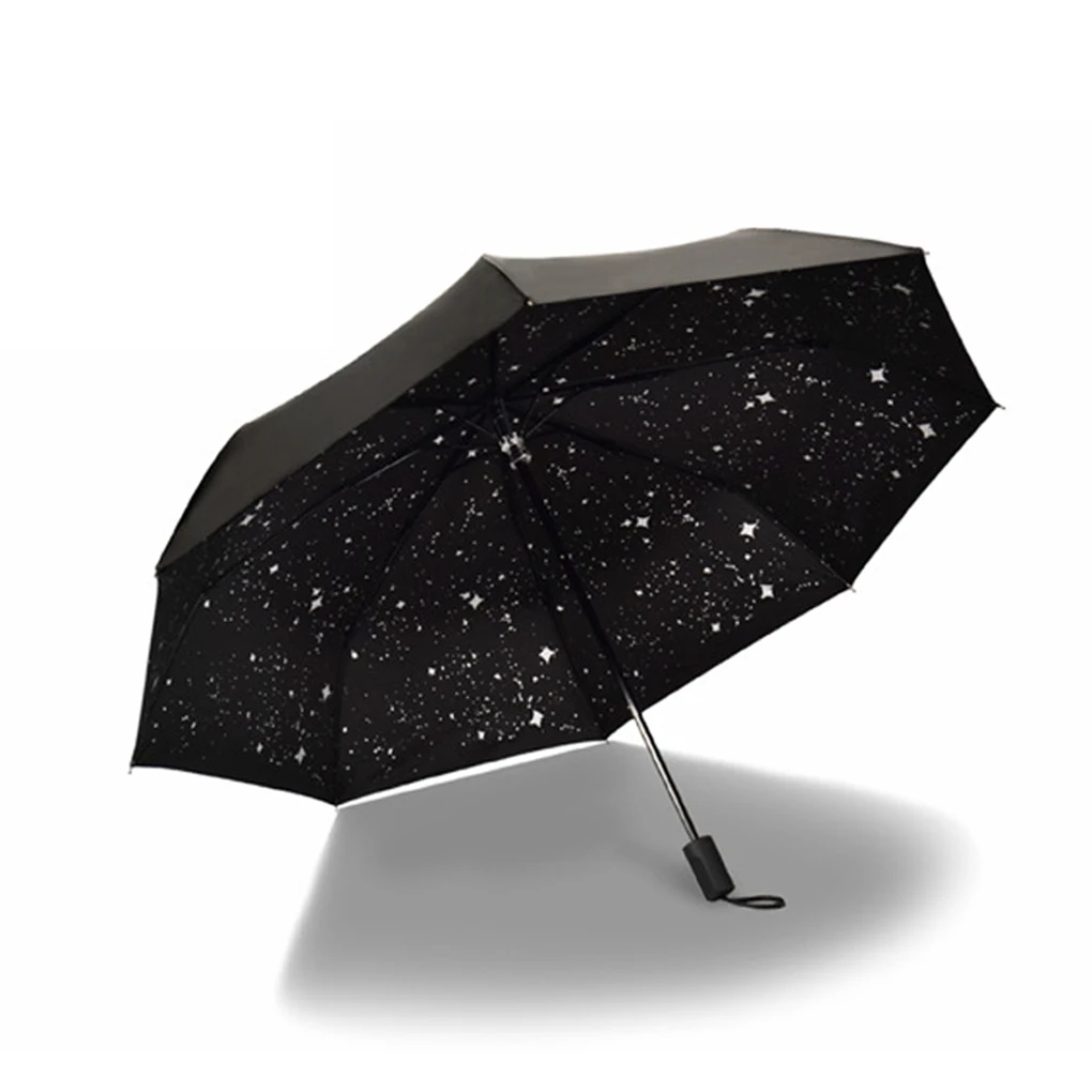 New Style Starry Sky Black Coating Windproof Anti UV Sun/Rain Triple Folding Umbrella
New Style Starry Sky Black Coating Windproof Anti UV Sun/Rain Triple Folding Umbrella