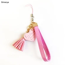 LLavero de moda cuerda de mano con forma de letra amor borlas colgante para teléfono bolsa llavero de accesorios para coche regalo joyería K1614(China)