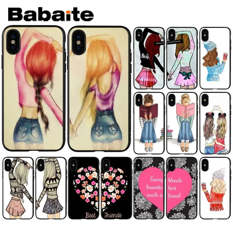 Babaite Best Friends BFF two girls Colorful Cute Phone Accessories Case for iPhone 8 7 6 6S Plus 5 5S SE XR X XS MAX Coque Shell
Babaite Best Friends BFF two girls Colorful Cute Phone Accessories Case for iPhone 8 7 6 6S Plus 5 5S SE XR X XS MAX Coque Shell