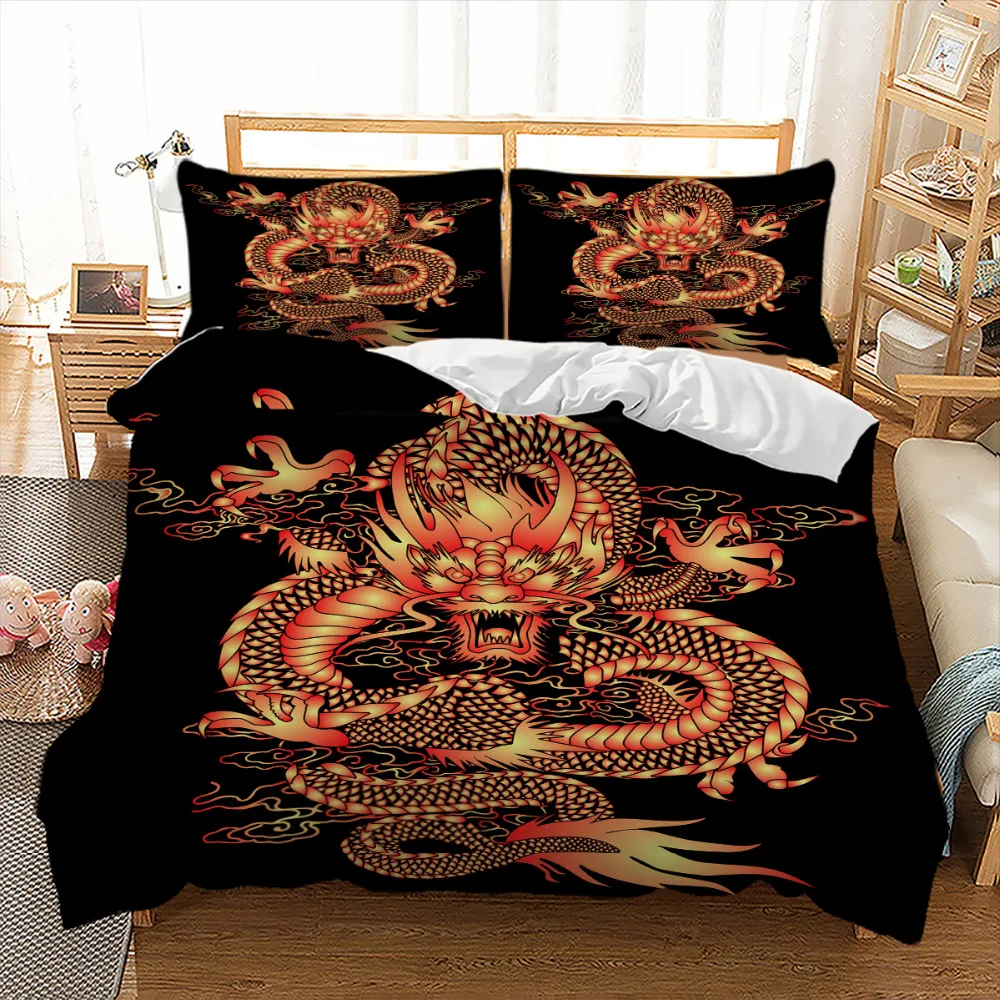3D Dragon Print Bedding Set Bed Linen Single Twin Full Queen King Size Black Duvet Cover With Pillowcase Quilt Cover Bed clothes
3D Dragon Print Bedding Set Bed Linen Single Twin Full Queen King Size Black Duvet Cover With Pillowcase Quilt Cover Bed clothes