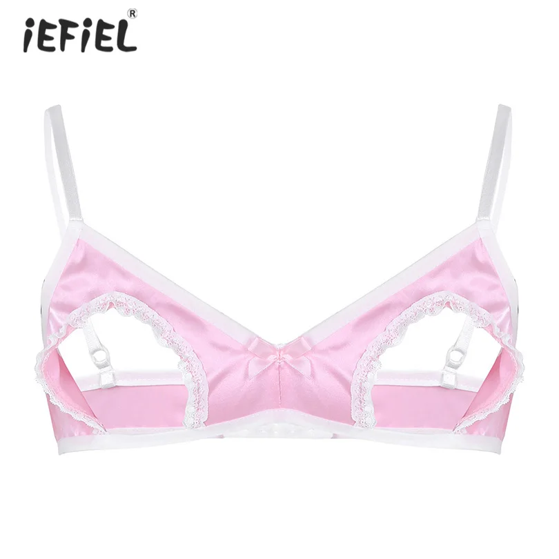 Gay Men Sissy Sexy Lingerie Open Cup Bra Top Bralette Soft Satin Adjusted Straps Hollow Out Wire-free No Padded Exotic Bra Tops
Gay Men Sissy Sexy Lingerie Open Cup Bra Top Bralette Soft Satin Adjusted Straps Hollow Out Wire-free No Padded Exotic Bra Tops