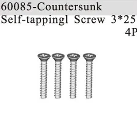 HSP part 60085 Countersunk Self-Tapping Screw (3*25mm) x4P For 1/8th RC scale model Monster Truck Buggy Car spare parts
HSP part 60085 Countersunk Self-Tapping Screw (3*25mm) x4P For 1/8th RC scale model Monster Truck Buggy Car spare parts