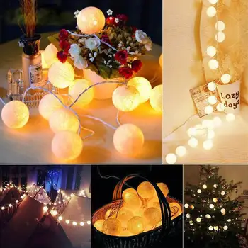 20 LED Cotton Ball String Lights Lamp Multi-color 2.2M Christmas Holiday Outdoor Decoration Guirlande Lumineuse Led lichterkette
20 LED Cotton Ball String Lights Lamp Multi-color 2.2M Christmas Holiday Outdoor Decoration Guirlande Lumineuse Led lichterkette