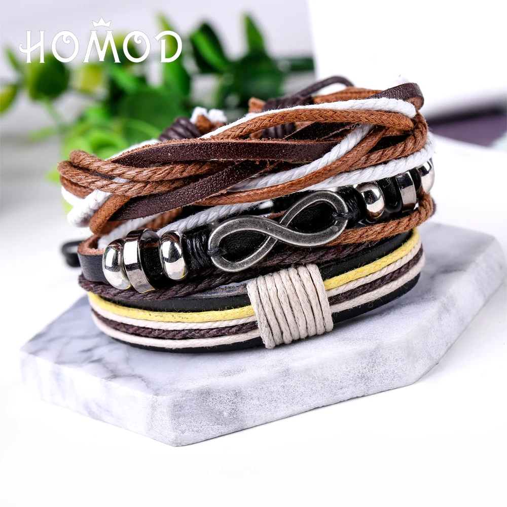 HOMOD 3pcs/set Men Vintage Multilayer Infinity Bracelets Jewelry Fashion Circle Infinity Charms Black Brown Leather Ropes Bracel
HOMOD 3pcs/set Men Vintage Multilayer Infinity Bracelets Jewelry Fashion Circle Infinity Charms Black Brown Leather Ropes Bracel