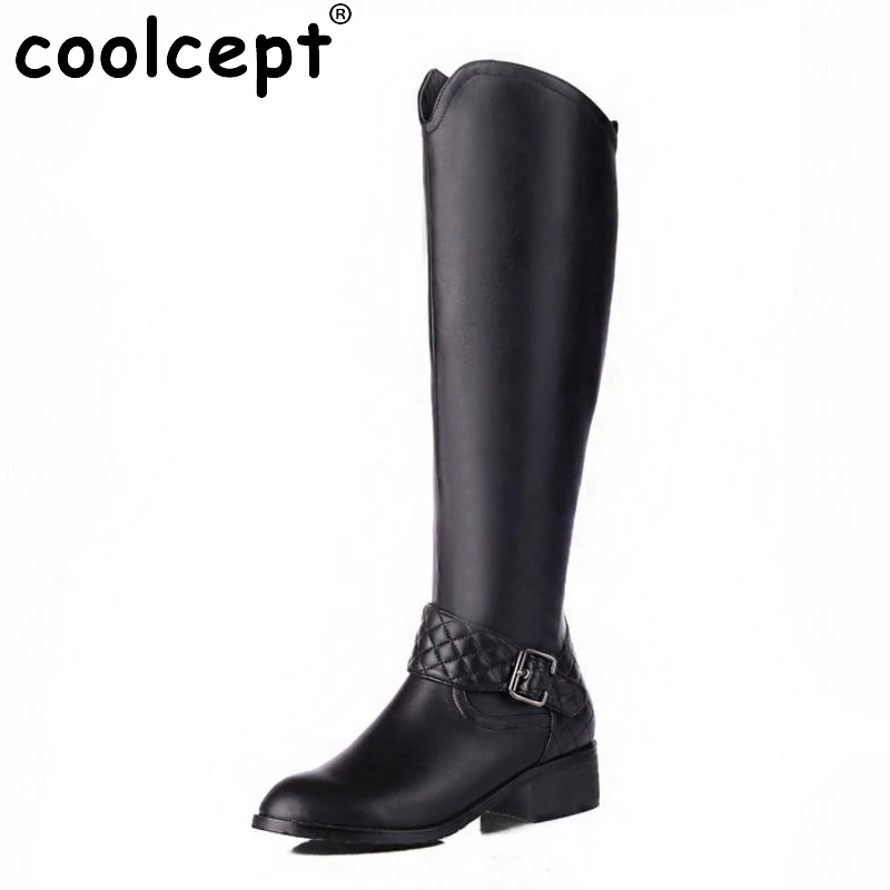 Women Genuine Leather Round Toe Knee Boots Woman Square Heel Zipper Botas New Knight Boots Woman Shoes Size 33-46
Women Genuine Leather Round Toe Knee Boots Woman Square Heel Zipper Botas New Knight Boots Woman Shoes Size 33-46