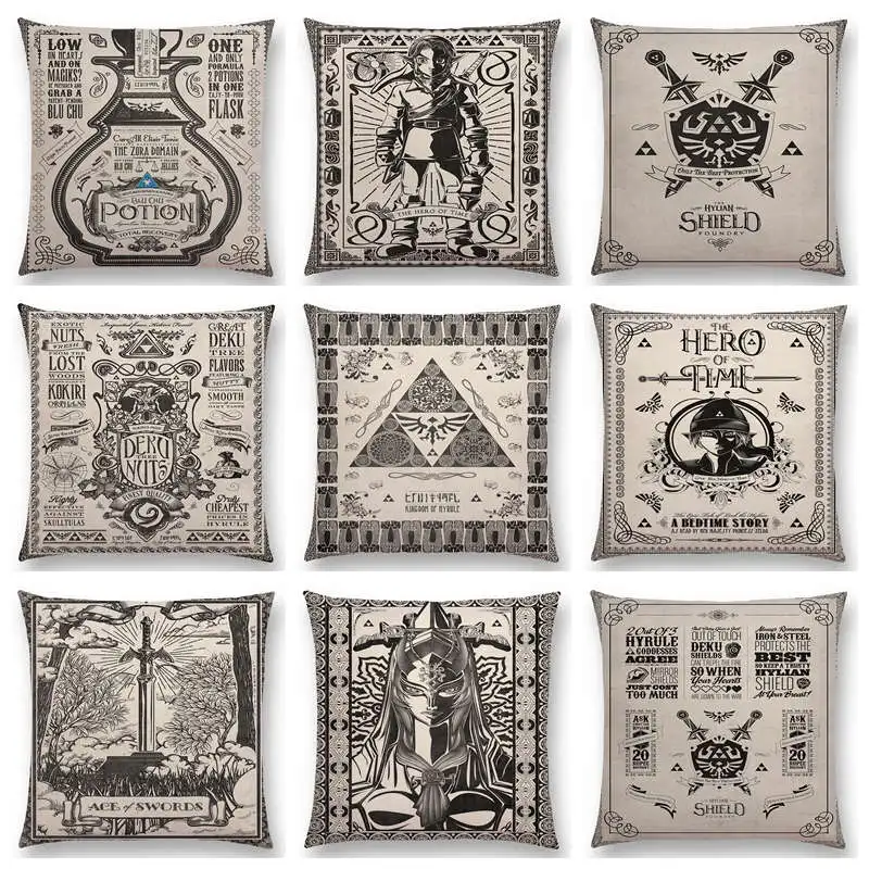 The Legend Of Zelda Link Chu Potion Poster Sword Shield Logo Hero Time Princess Vintage Tarot Cushion Cover Sofa Pillow Case
The Legend Of Zelda Link Chu Potion Poster Sword Shield Logo Hero Time Princess Vintage Tarot Cushion Cover Sofa Pillow Case