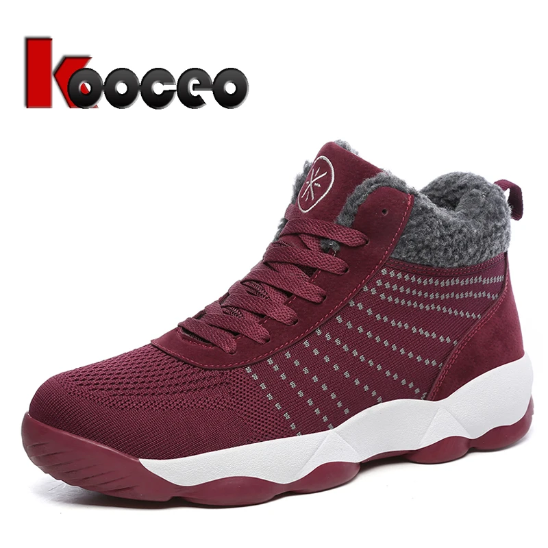 Men's Flats Cotton-Padded Skateboarding Shoes Sport Winter Warm Flyknit Mesh High-top Lace-Up 6 inch For Men Girl Black Grey Red
Men's Flats Cotton-Padded Skateboarding Shoes Sport Winter Warm Flyknit Mesh High-top Lace-Up 6 inch For Men Girl Black Grey Red