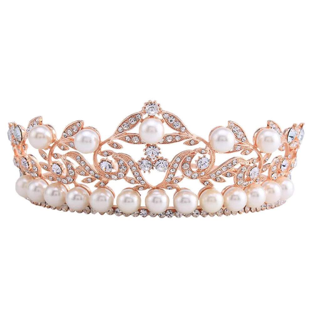 2.3 inch High Baroque Crown Tiara Headband Bridal Hair Accessories Rose Gold Color Jewelry Leaf Crystal Tiaras HG00260
2.3 inch High Baroque Crown Tiara Headband Bridal Hair Accessories Rose Gold Color Jewelry Leaf Crystal Tiaras HG00260