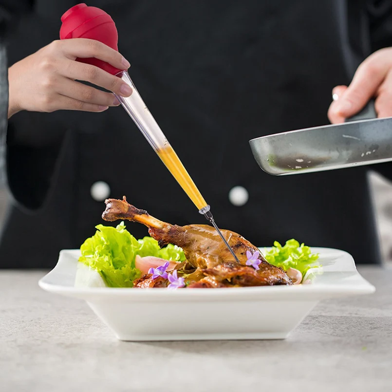 Stainless Steel Needle Turkey Seasoning Pump Meat Injector With Cleaning Brush Silicone Chicken Barbecue Tool Meat Poultry Tools
Stainless Steel Needle Turkey Seasoning Pump Meat Injector With Cleaning Brush Silicone Chicken Barbecue Tool Meat Poultry Tools