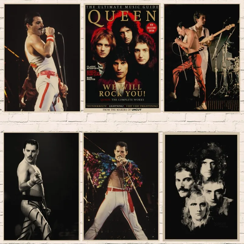 Queen Band Music Kraft Paper Poster Freddie Mercury Singer Art Classic Retro Posters Home Room Decor wall sticker A6
Queen Band Music Kraft Paper Poster Freddie Mercury Singer Art Classic Retro Posters Home Room Decor wall sticker A6