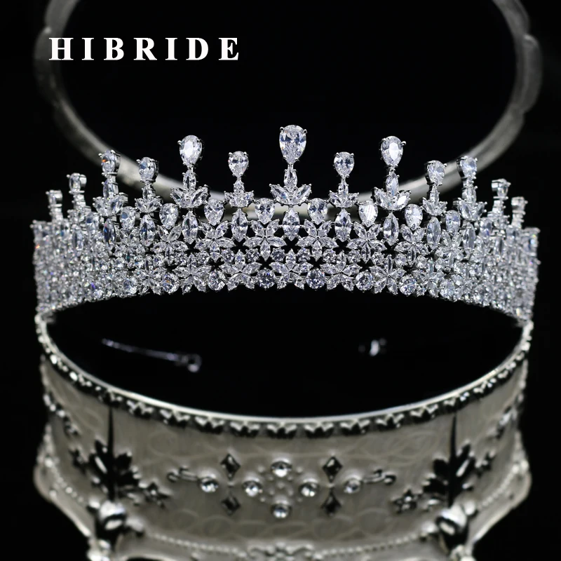 HIBRIDE Luxury Water Drop Cubic Zircon King Crown Women Wedding Hair Accessories Jewelry For Party Birthday Gifts C-113
HIBRIDE Luxury Water Drop Cubic Zircon King Crown Women Wedding Hair Accessories Jewelry For Party Birthday Gifts C-113