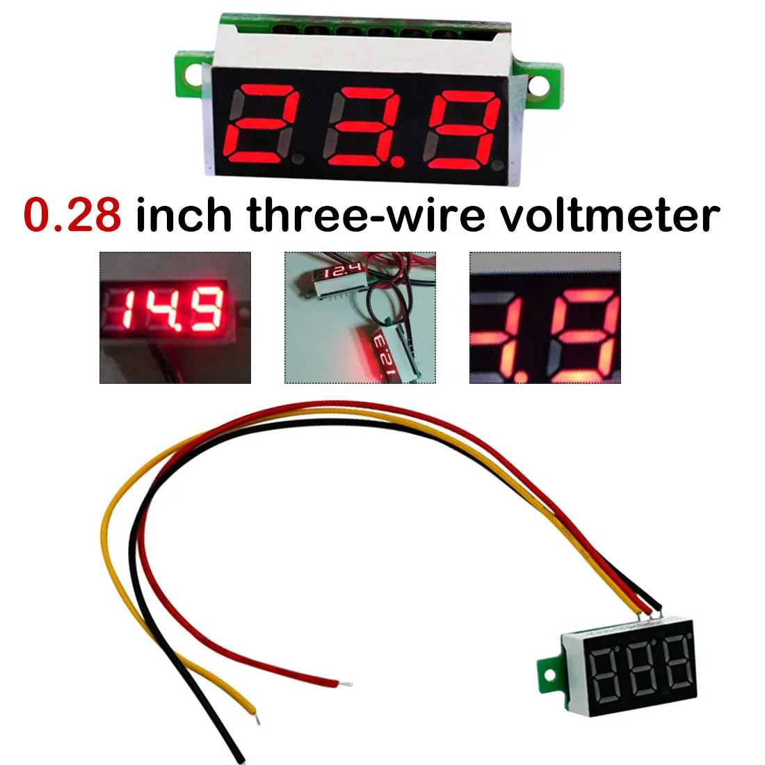 Mini DC 0- 100V 3-Wire Gauge voltage meter Voltmeter Red Digital LED Display Digital Panel Meter Detector Monitor Tool
Mini DC 0- 100V 3-Wire Gauge voltage meter Voltmeter Red Digital LED Display Digital Panel Meter Detector Monitor Tool