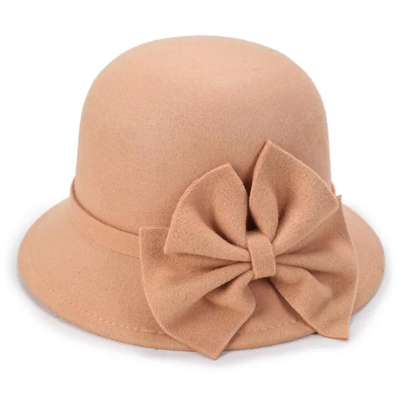 2019 Winter Women Solid Wool Felt Cloche Hats Fedoras Vintage Bow Bucket Hats 6 Colors Warm Bowler Hats Female
2019 Winter Women Solid Wool Felt Cloche Hats Fedoras Vintage Bow Bucket Hats 6 Colors Warm Bowler Hats Female