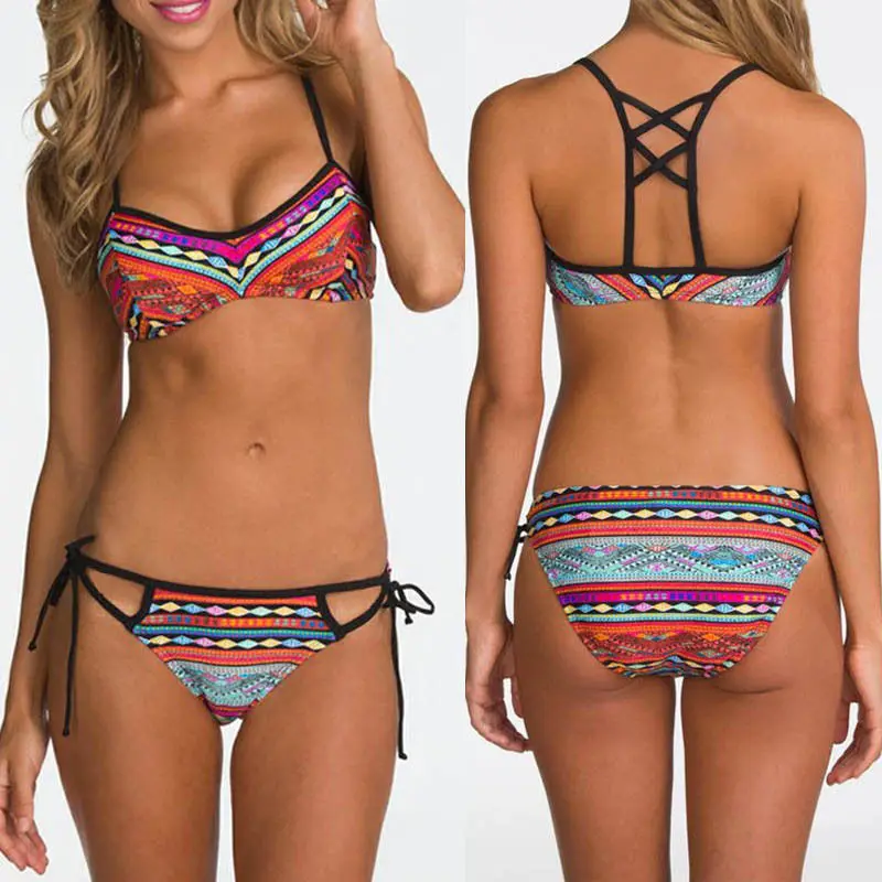 Sexy Women's Tribal Retro Floral Print Bikini Set Swimwear Bandeau Push-Up Padded Bra Swimsuit Beachwear
Sexy Women's Tribal Retro Floral Print Bikini Set Swimwear Bandeau Push-Up Padded Bra Swimsuit Beachwear