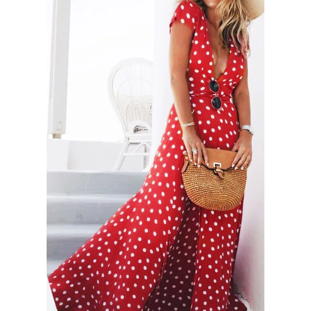 Women Summer Boho Long Evening Empire V-Neck Party Dress Beach Dress Sundress Chiffon Casual Sexy Rockabilly Tunic
Women Summer Boho Long Evening Empire V-Neck Party Dress Beach Dress Sundress Chiffon Casual Sexy Rockabilly Tunic