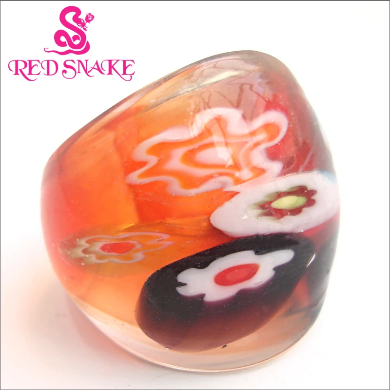 RED SNAKE Fashion Ring Pure Handmade carnation with flowers Semitransparent Murano Glass Rings
RED SNAKE Fashion Ring Pure Handmade carnation with flowers Semitransparent Murano Glass Rings