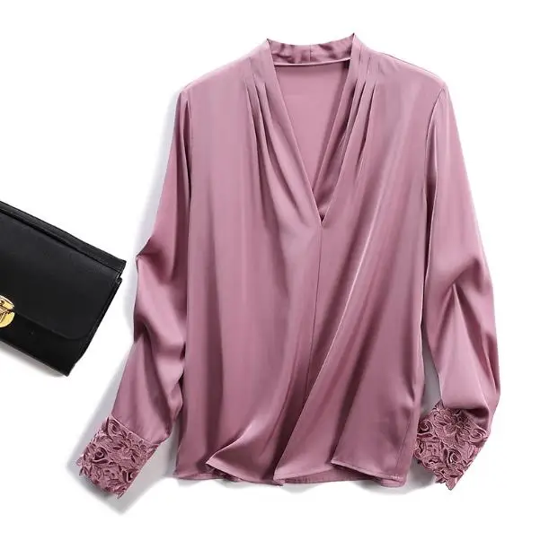 5 Colors!Top Quality Brand Silk Blouses 2019 Spring Summer Fashion Tops Shirt Women V-Neck Hollow Out Embroidery Blouse Shirts
5 Colors!Top Quality Brand Silk Blouses 2019 Spring Summer Fashion Tops Shirt Women V-Neck Hollow Out Embroidery Blouse Shirts