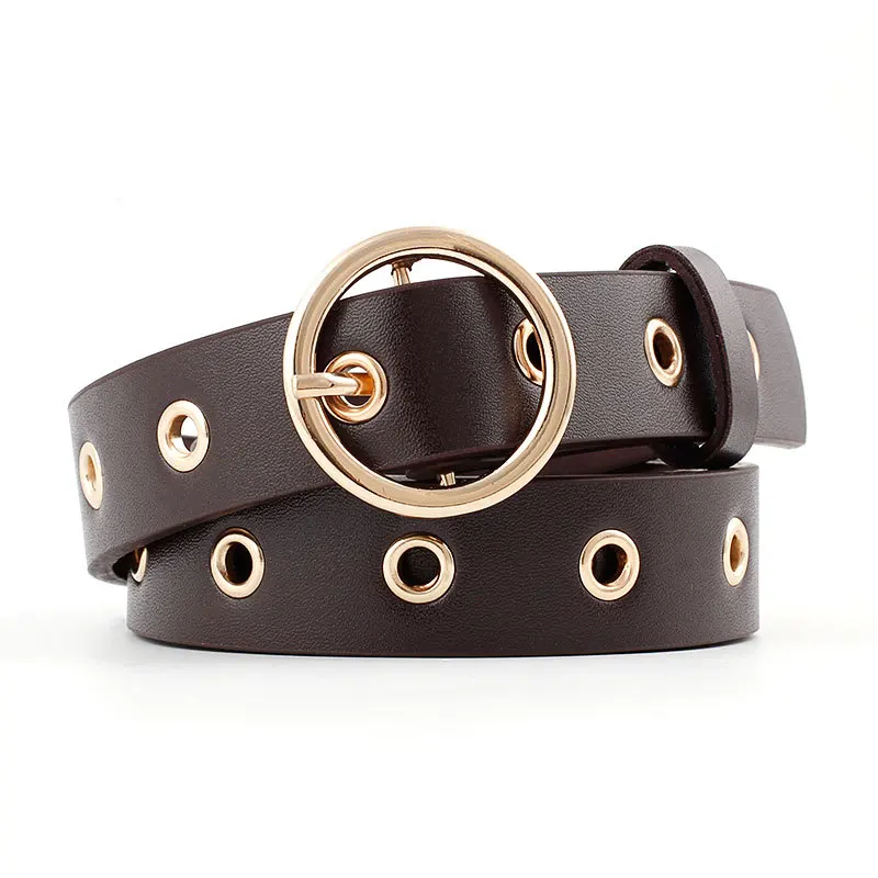 Women Leather Belt Round Metal pin buckle Circle Belts Hot Brand fashion Punk O Ring for Women belt
Women Leather Belt Round Metal pin buckle Circle Belts Hot Brand fashion Punk O Ring for Women belt
