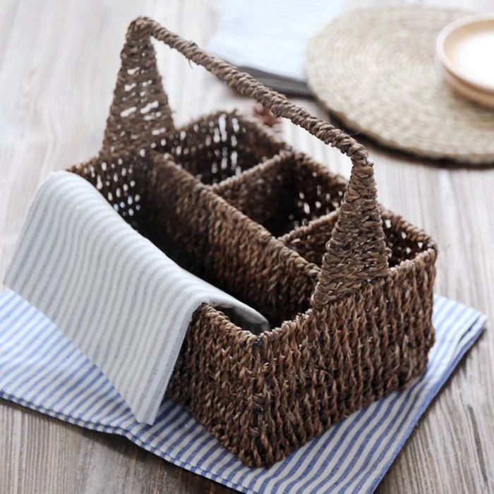 Zakka Japanese Style Home Storage & Organization Storage Baskets Rattan Aquatic Weeds Handmade With Handle Desktop Storage Box
Zakka Japanese Style Home Storage & Organization Storage Baskets Rattan Aquatic Weeds Handmade With Handle Desktop Storage Box