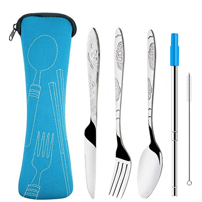 FUHAIHE 5Pcs/set Portable Stainless Steel Cutlery Set Flower Painting Fork,Knife,Straw and Brush For Camping Outdoor
FUHAIHE 5Pcs/set Portable Stainless Steel Cutlery Set Flower Painting Fork,Knife,Straw and Brush For Camping Outdoor