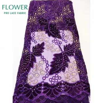 Nigerian Indian Stones Velvet Mesh Net Lace Fabric In Purple Special Design 20K9 Embroidery Rhinestones Party Dress Lace Sewing
Nigerian Indian Stones Velvet Mesh Net Lace Fabric In Purple Special Design 20K9 Embroidery Rhinestones Party Dress Lace Sewing