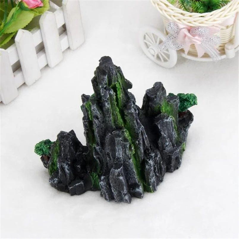 New Cartoon resin castle aquariums castle decoration aquarium mountain hot sale on Decorative Rocks Ornaments #4D27 (8)