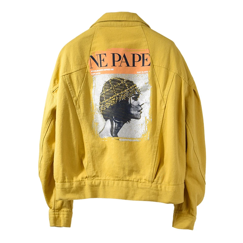 Spring Denim jacket Women Basic Coat Fashion Print Hot drill Letter Short Women Jeans jacket Casual Loose Denim coat Streetwear
Spring Denim jacket Women Basic Coat Fashion Print Hot drill Letter Short Women Jeans jacket Casual Loose Denim coat Streetwear