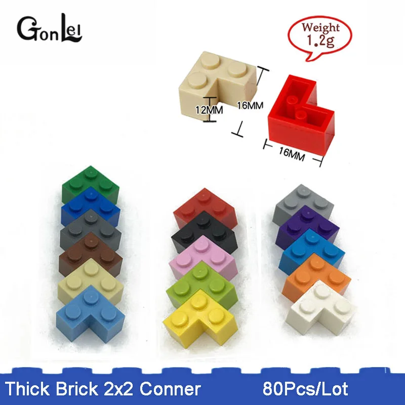 80Pcs/Lot MOC Thick Brick 2 x 2 Corner Plate Building Blocks Parts accessories diy kit toys Kid Designer Compatible with legoes
80Pcs/Lot MOC Thick Brick 2 x 2 Corner Plate Building Blocks Parts accessories diy kit toys Kid Designer Compatible with legoes