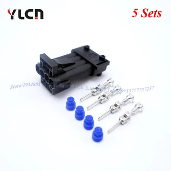 New Brand 5 Set Kit 4Pin Way Automotive Waterproof Sealed Sensor Electric Wire Connectors Female Set 1-965261-1
New Brand 5 Set Kit 4Pin Way Automotive Waterproof Sealed Sensor Electric Wire Connectors Female Set 1-965261-1
