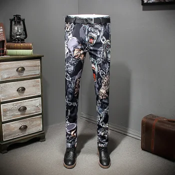 Fashion Designer Print Men Trousers Fancy Stylish Mens Pant Pantaloni Uomo Casual Pantalon Homme Slim 2018 Erkek Pantolon 
Fashion Designer Print Men Trousers Fancy Stylish Mens Pant Pantaloni Uomo Casual Pantalon Homme Slim 2018 Erkek Pantolon