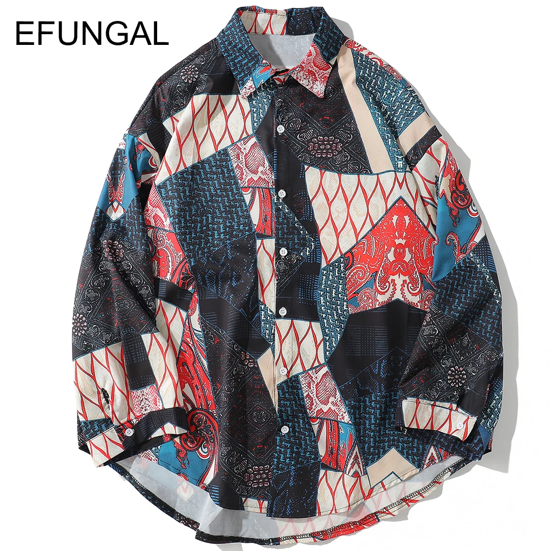 EFUNGAL Ukiyo Geometric Patchwork Long Sleeve Shirts 2019 Spring Hip Hop Casual Streetwear Men Women Harajuku tee Shirt FD124
EFUNGAL Ukiyo Geometric Patchwork Long Sleeve Shirts 2019 Spring Hip Hop Casual Streetwear Men Women Harajuku tee Shirt FD124