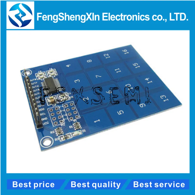 TTP229 16 Way XD-62B Capactive Touch Switch Digital Sensor IC Module Board Plate 49.3mm*64.5mm For Arduino
TTP229 16 Way XD-62B Capactive Touch Switch Digital Sensor IC Module Board Plate 49.3mm*64.5mm For Arduino