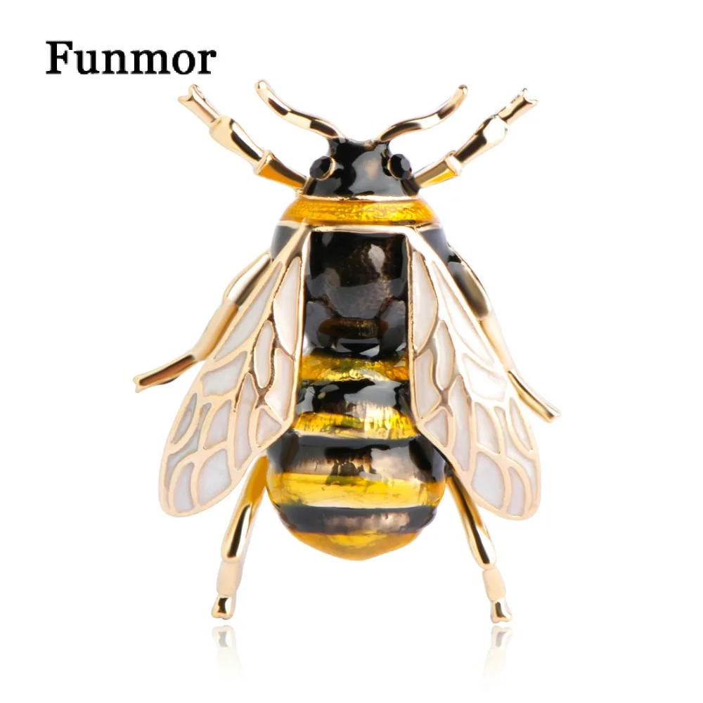 FUNMOR Enamel Esmalte Bee Style Brooches For Women Men Kids Crystal Insect Brooch Pins Coat Shirt Decoration Badge Collar Clips
FUNMOR Enamel Esmalte Bee Style Brooches For Women Men Kids Crystal Insect Brooch Pins Coat Shirt Decoration Badge Collar Clips