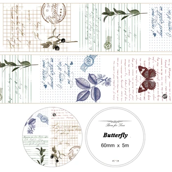 1 Roll 60mm*5m Animal Butterfly Plants English Alphabet Masking Tape Stationery Stickers Scrapbooking Washi Tape Decorative
1 Roll 60mm*5m Animal Butterfly Plants English Alphabet Masking Tape Stationery Stickers Scrapbooking Washi Tape Decorative