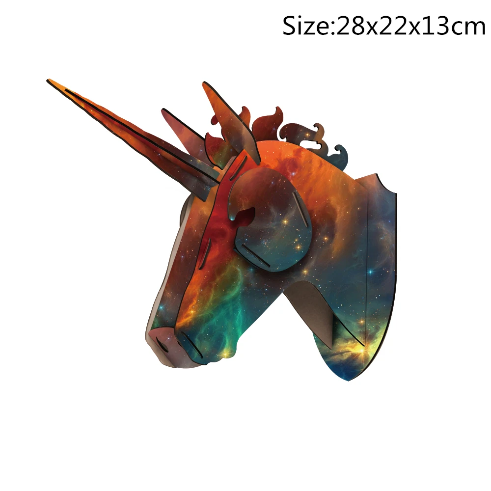 3D голова животного настенное крепление олень/единорог/коара деревянные игрушки