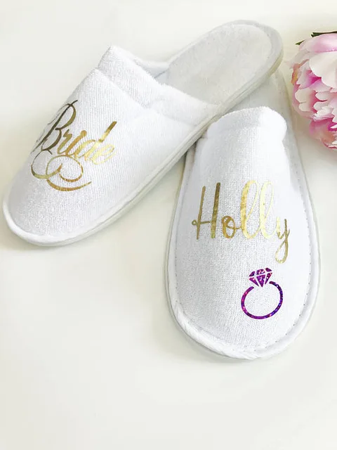 personalize title names wedding bridesmaid bride spa slippers Matron of honor Flower Girl night Bachelorette party favors gifts
personalize title names wedding bridesmaid bride spa slippers Matron of honor Flower Girl night Bachelorette party favors gifts