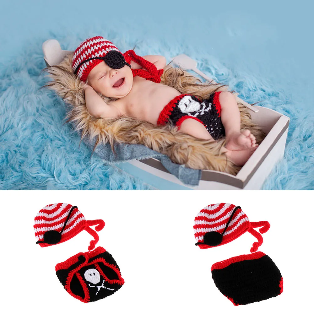 Skull Design Pirate Newborn Baby Crochet Knit Costume Infant Handmade Hat Diaper Cover Kids Birthday Photo Shoot Clothes Outfits
Skull Design Pirate Newborn Baby Crochet Knit Costume Infant Handmade Hat Diaper Cover Kids Birthday Photo Shoot Clothes Outfits